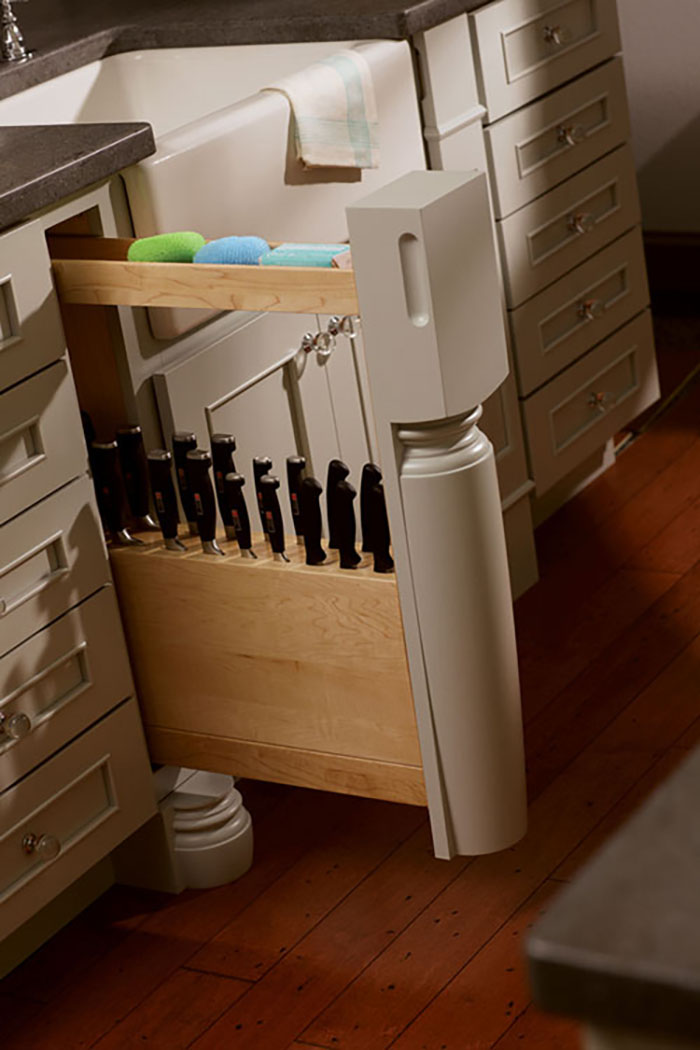 Pull-out Knife Section. Photo courtesy of Dura Supreme, Howard Lake, MN.