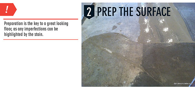 How to prepare before a concrete stain