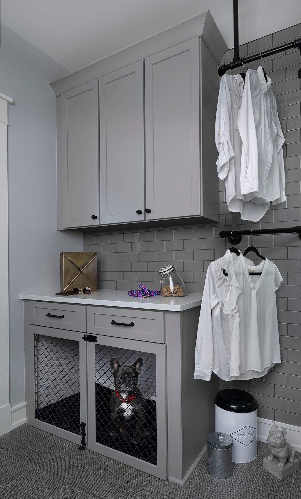 Transitional _Laundry Room_Dog station