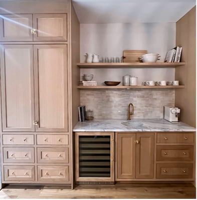 Studio McGee cabinetry with tile by Ann Sacks
