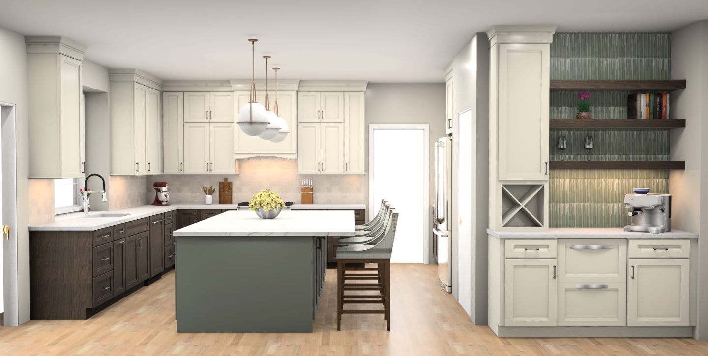 Rendering of new kitchen design