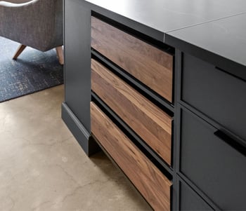 Natural walnut produce drawers