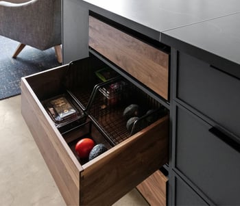 Natural walnut produce drawers