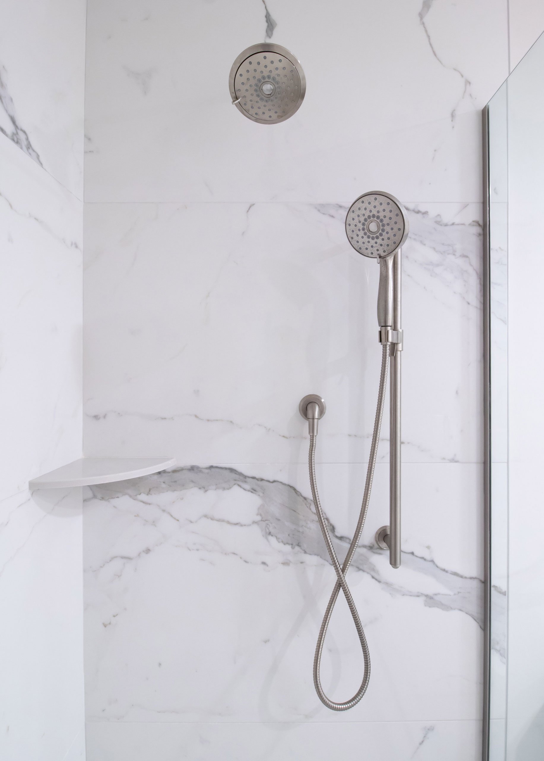 Kohler shower fixtures, Henderson Glass shower door
