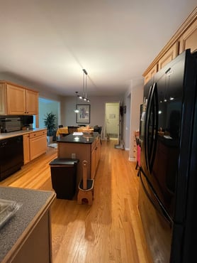 Kitchen - before image, view from dining area
