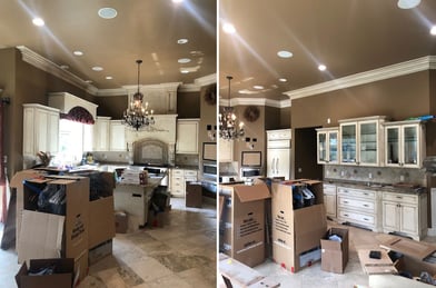 Photos showing the origial kitchen pre-remodel