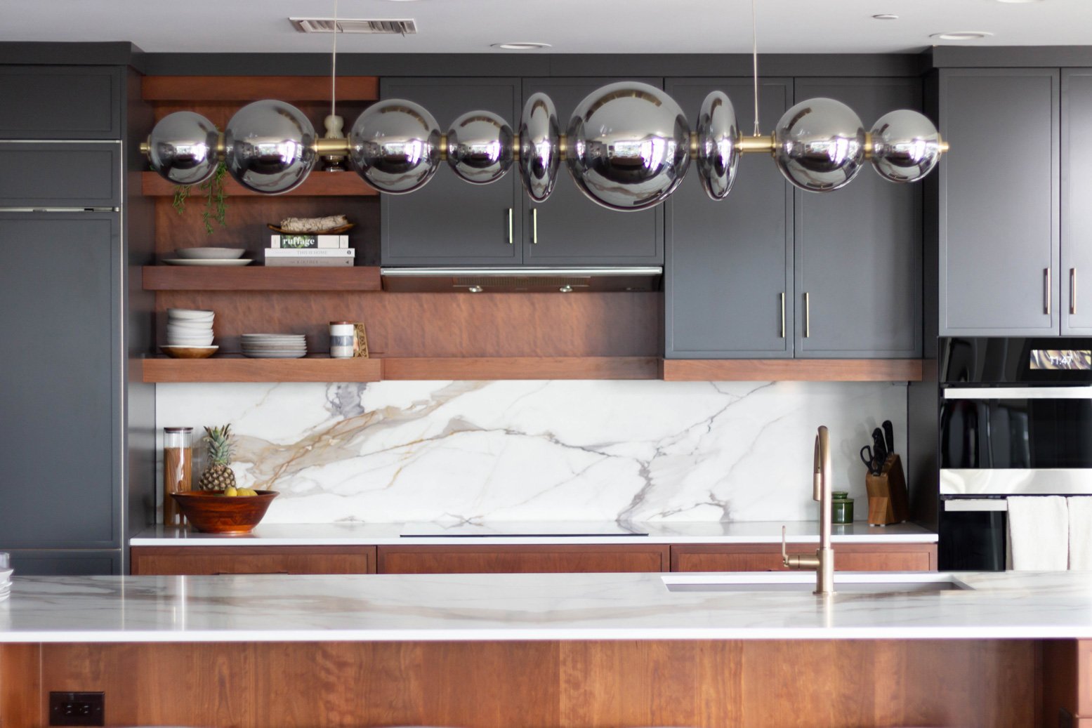 Grand Rapids loft backsplash and shelves