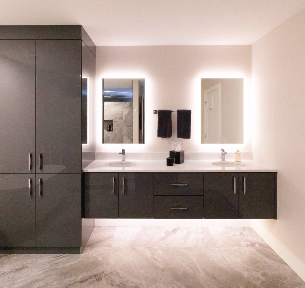 Modern Floating Vanity in Master Bath