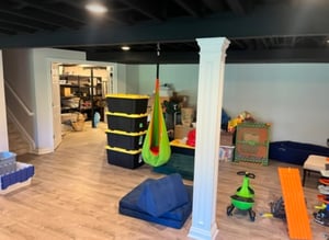 Basement space prior to remodel