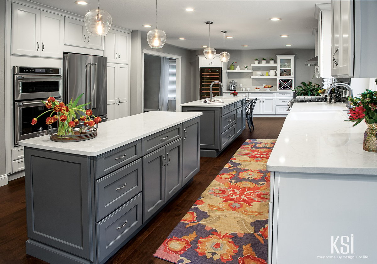 KSI Kitchens-White Cabinets-Gray Cabinets-Transitional_Kitchen