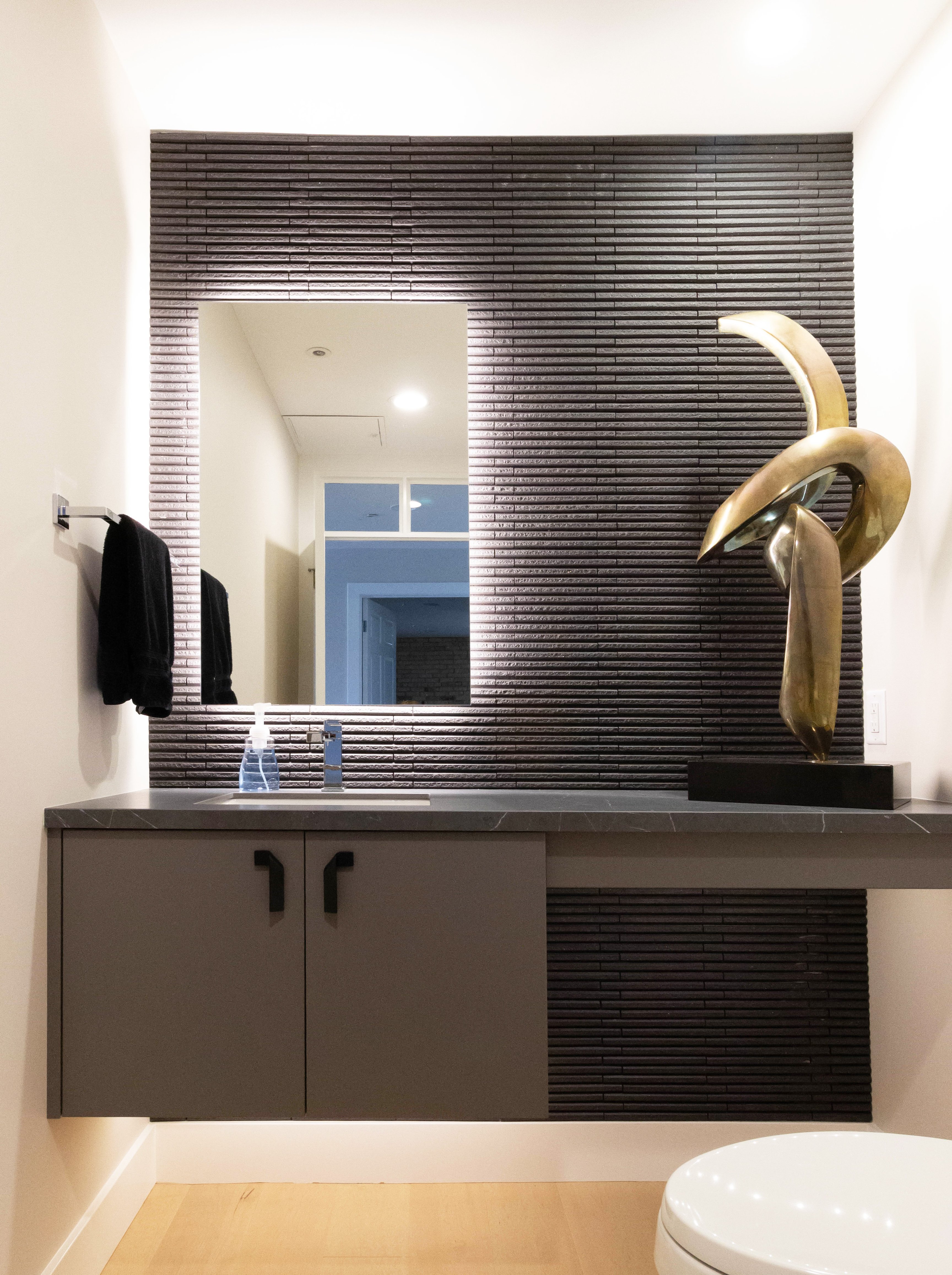 Modern Floating Vanity in Half Bath